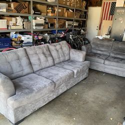 Gray sofa set