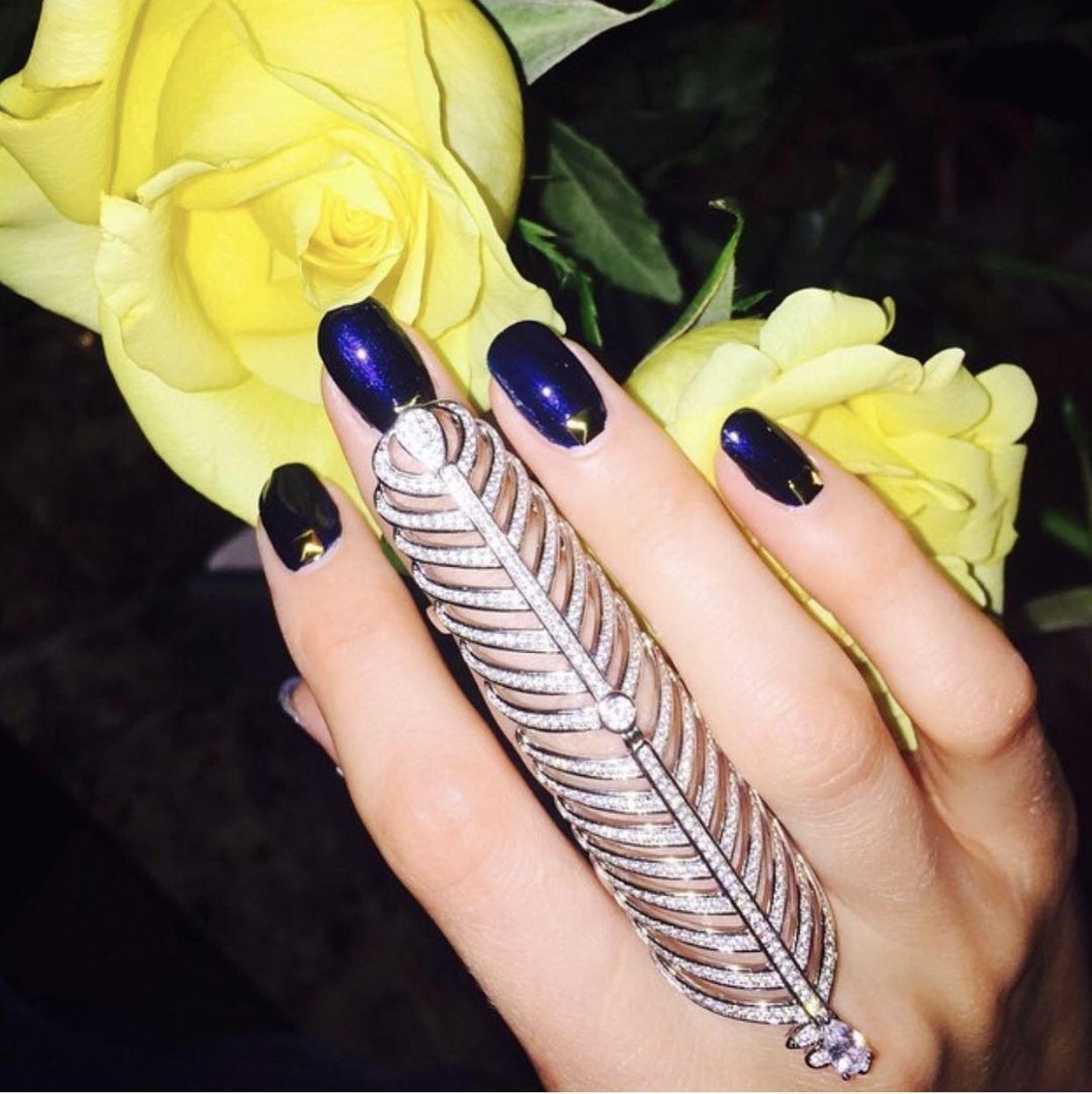 Ring Cubic Zirconia Adjustable Full Finger Ring