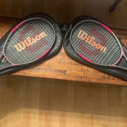 2  Intrigue Wilson Tennis Rackets 