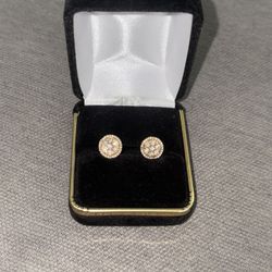 14K Gold Diamond Earrings 