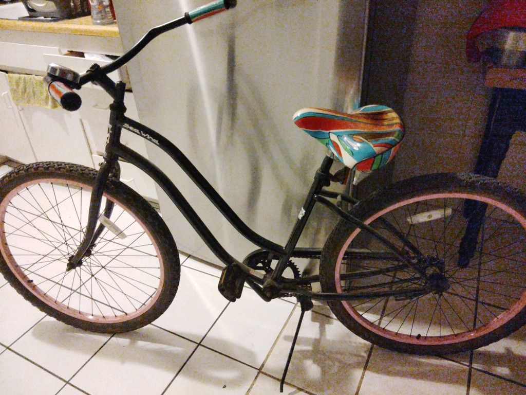 Black And Pink Bicycle 
