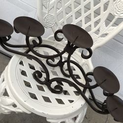 WROUGHT IRON CANDLE HOLDER SIZE 10”X 28” 