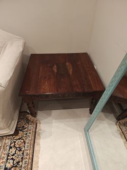 Coffee table full word hand carved