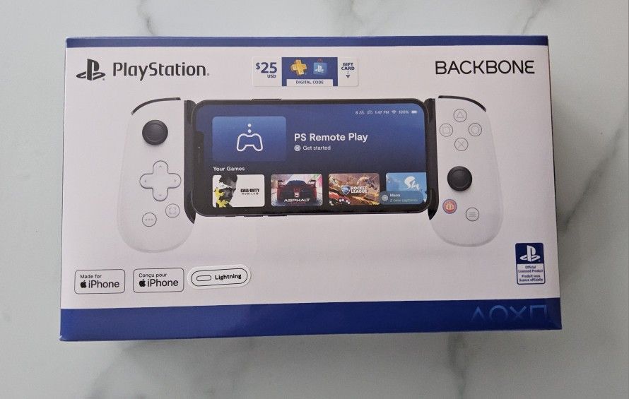 Brand New Backbone iOS iPhone Controller Lightning Connector $25 Dollars