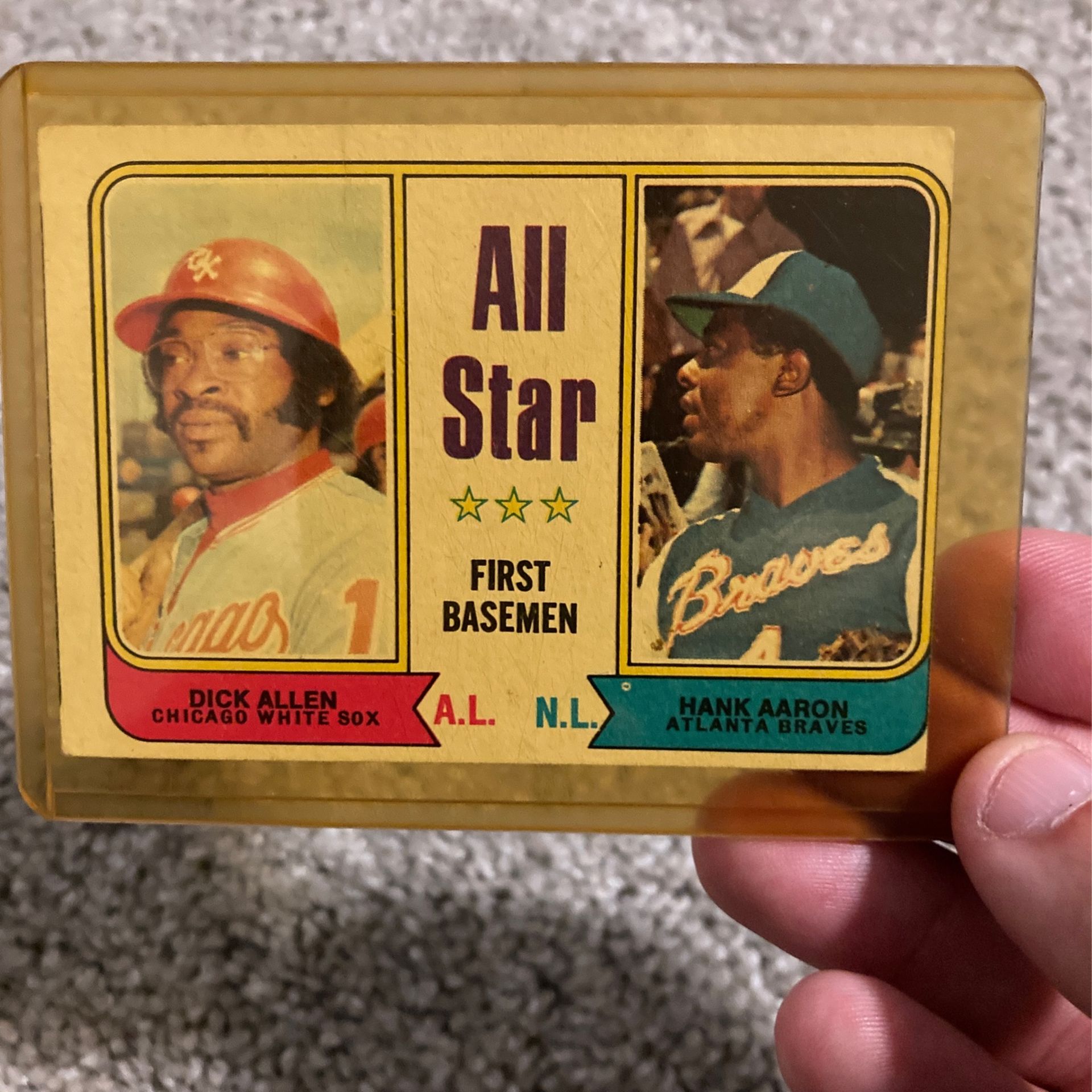 Rare - 1974 Topps #332 Rich Allen / Hank Aaron - All-Star Braves / White Sox