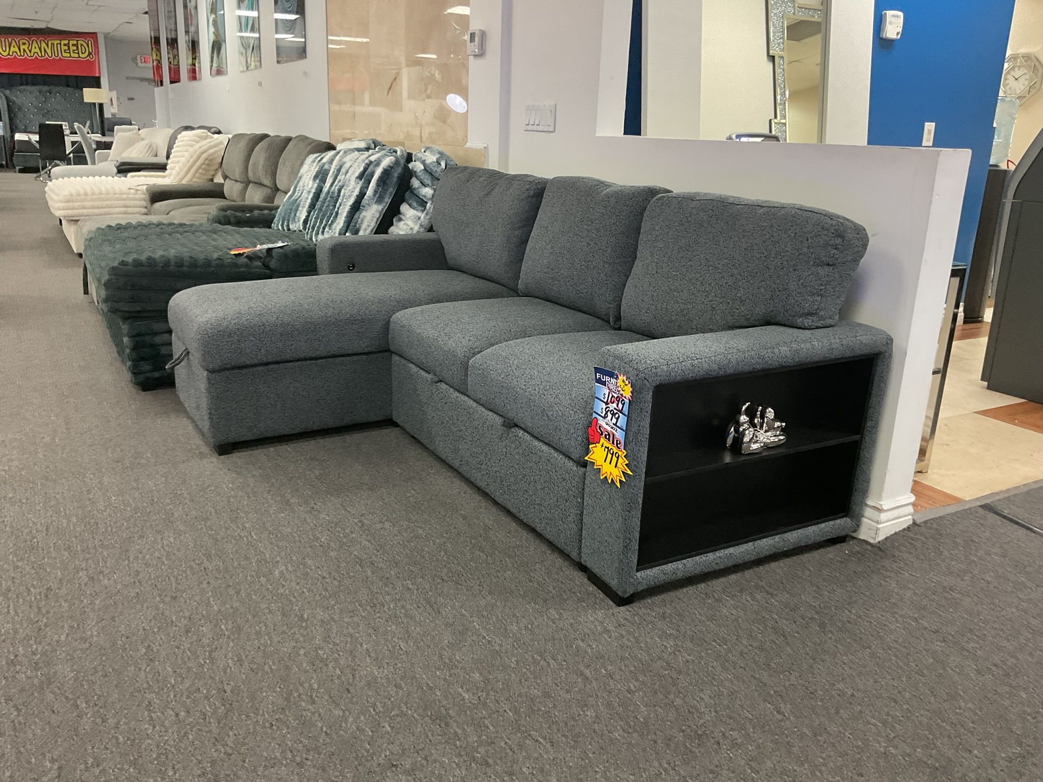 Sleeper Sectional Sofa Brand New For Sale Now 45% Off