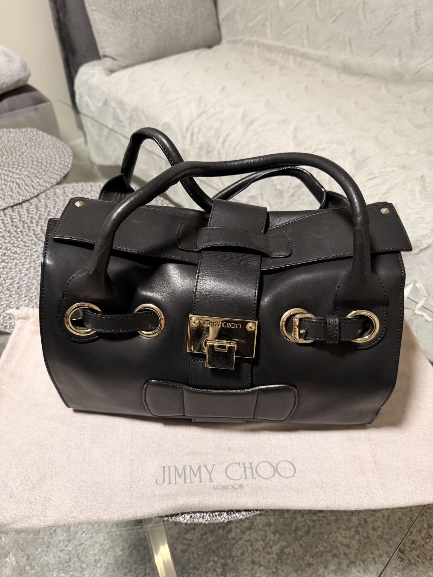 Jimmy Choo Black Leather Bag