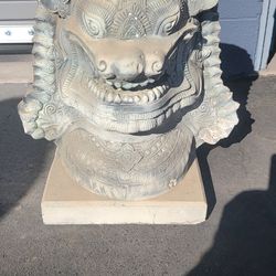Plaster Foo Dog For Decoration