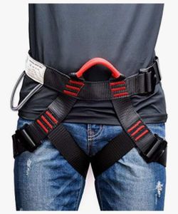 Weanas Thicken Climbing Harness, Protect Waist Safety Harness, Wider Half Body Harness for Mountaineering/Fire Rescuing/Rock Climbing/Rappelling/Tree 