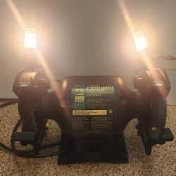 Ohio Forge 6" Bench Grinder with Lights, Wire Wheel not Spinning, only $20 everything else works
