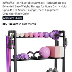 3 Tier Adjustable Dumbbell Rack 