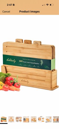 Bamboo cutting boards set of 3