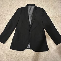 mens Top man black suit coat size us 42