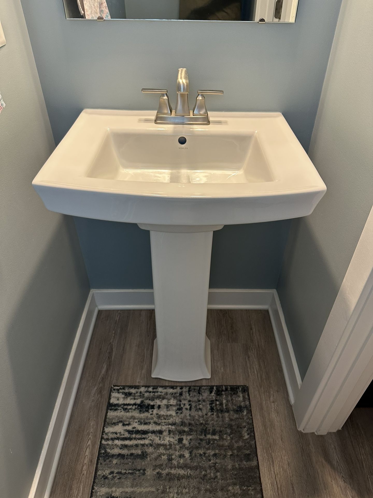 White Kohler Pedestal Sink