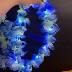 Blue Light up Leis. Set of 50 