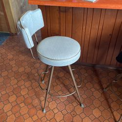 Pair Of Vintage Counter Height Bar Stools