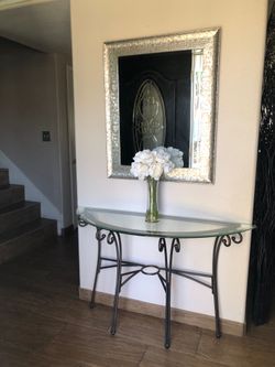 Table and mirror