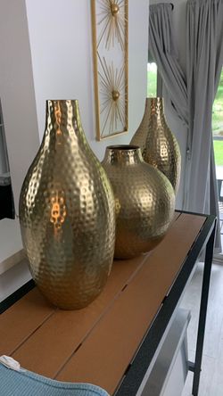 Hammered Gold Threshold Vases from Target