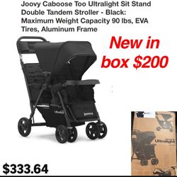 New in Box Joovy Caboose too Ultralight Graphite Stroller, Sit and Stand, Tandem Stroller, Black 🚨$200  firm cash only pick up only east Palmdale 