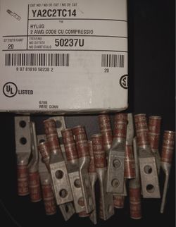 BURNDY 1/4 Crimp Lugs #2 AWG