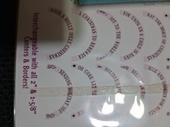 Christmas phrases borders  2"