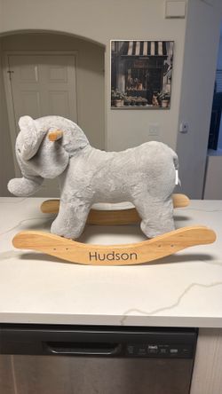 Elephant Critter Plush Nursery Rocker