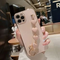 Brand New Pink Plated Phone Case with Love Bracelet for IPhone 14 Pro Max