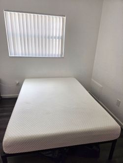 Full size memory foam mattress and frame
