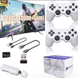 Wireless Retro Game Console Stick 4K，Retro Game Stick with Built-in 50 Emulators, 40,000 Games, 4k Output & 2.4GHz Wireless Controller, Retro Game Emu