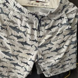 Boys Shark Shorts Very Soft Size 14/16