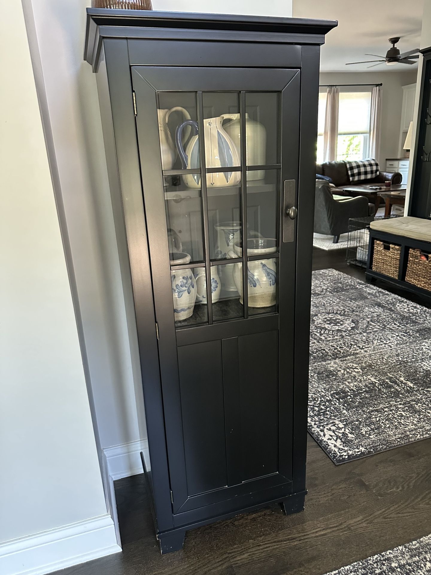 Crate And Barrel Curio Cabinet With Shelving