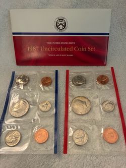 1987 US Mint Uncirculated Coin Set D & P