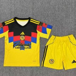 Soccer  kids niños size 22,24,26,28  4,5,6,7,9,10,11,12 years old America america 🦅🦅las home and away local visitante aguilas New Jersey  2025-  202