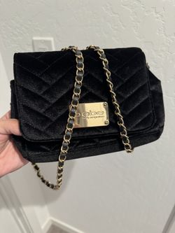 Black suede Bebe Cross Body