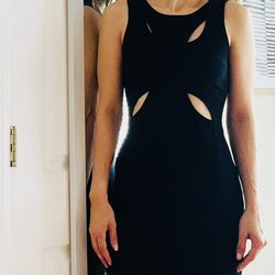Cut Out Black Dress