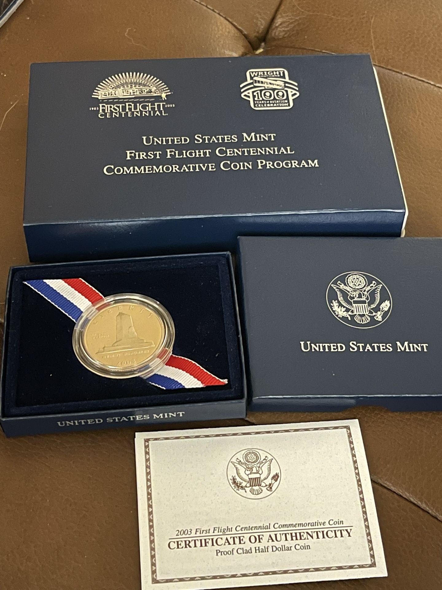 US mint First Flight Centennial commemorative coin program collectible