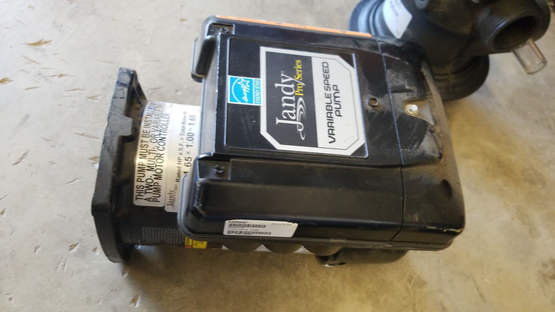 Jandy pool pump motor 1.65 hp variable speed