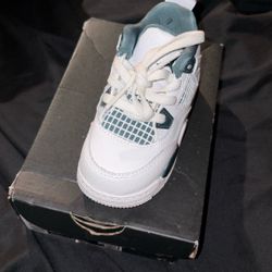 jordan 4 retro white/oxidized green white 7c