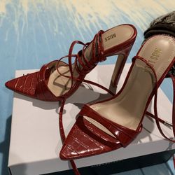 Tie Up Red Heels