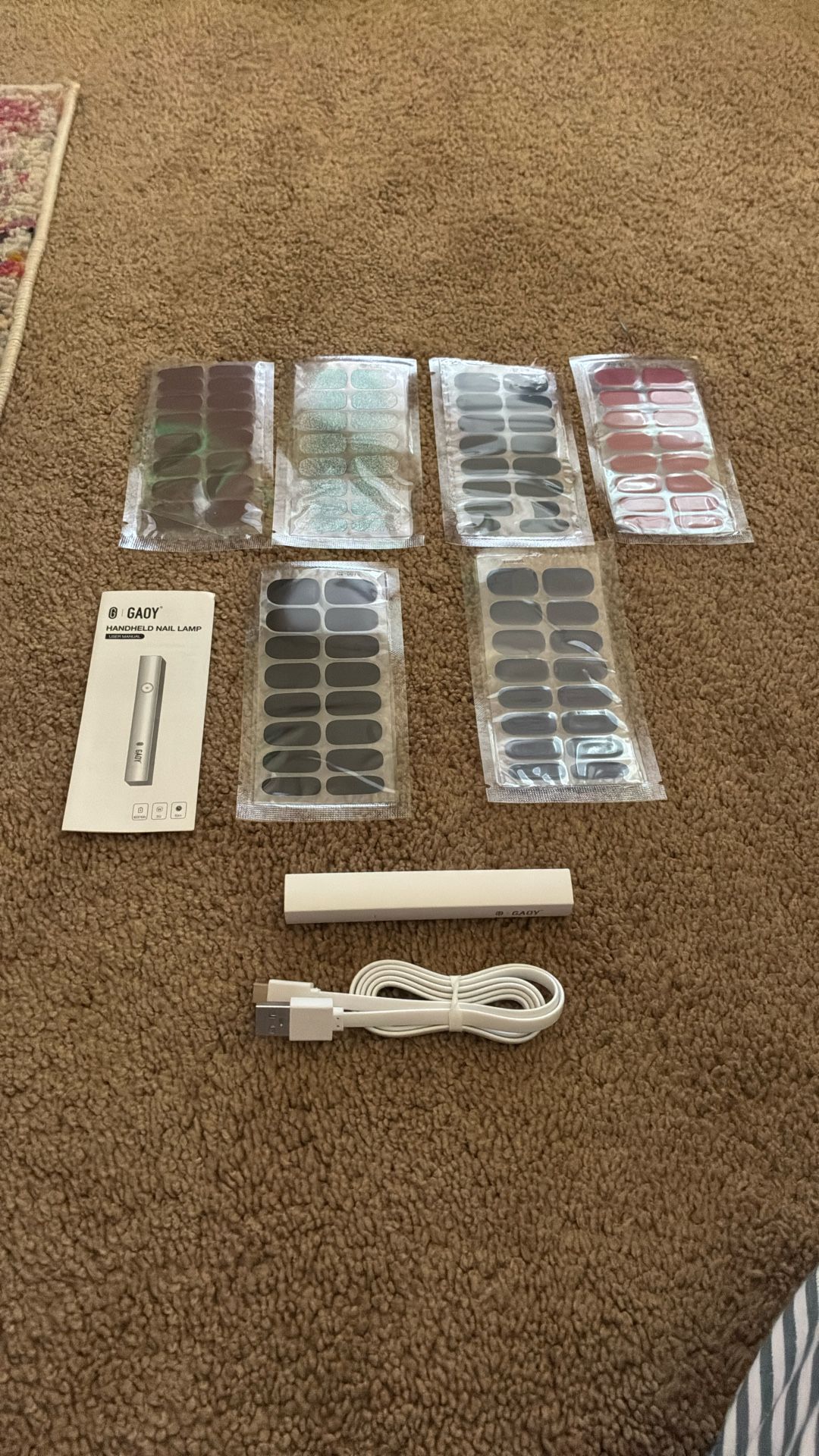 Nail Stickers With Nail Lamp