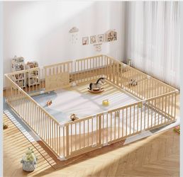 Wood play pen
