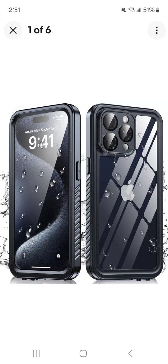 iPhone 15 Pro Case Waterproof, Dustproof for Full Body Heavy Duty Rugg Protectiv