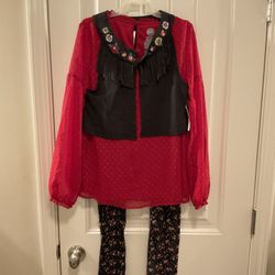 Girls boho outfit set size XL 14-16 new