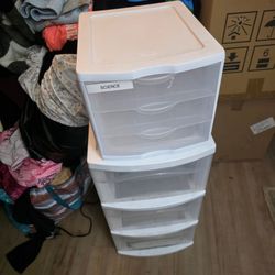 2 Sterilite  plastic drawers