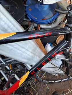 KLEIN.  USED. BIKE. C PRO. X X.  REAR. TIRE SAYS CP. RACIG