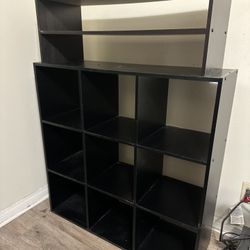 9 Cube Storage Organizer + 2 Tier Multi-Purpose Shelf