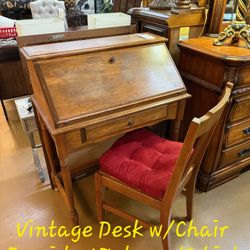 Desk Vintage w/chairWe are located at 2811 East Bell road. Another Time Around Furniture.