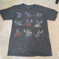 Disney Lilo & Stitch Collage T-shirt - Unisex Small, Dark Gray