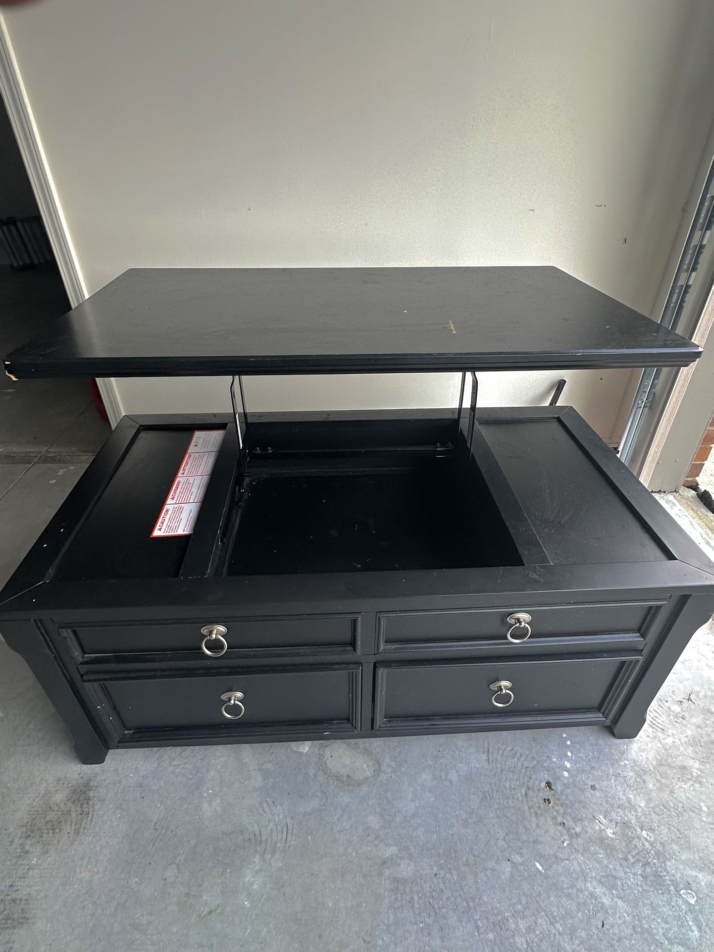 Coffee Table Black with End Table