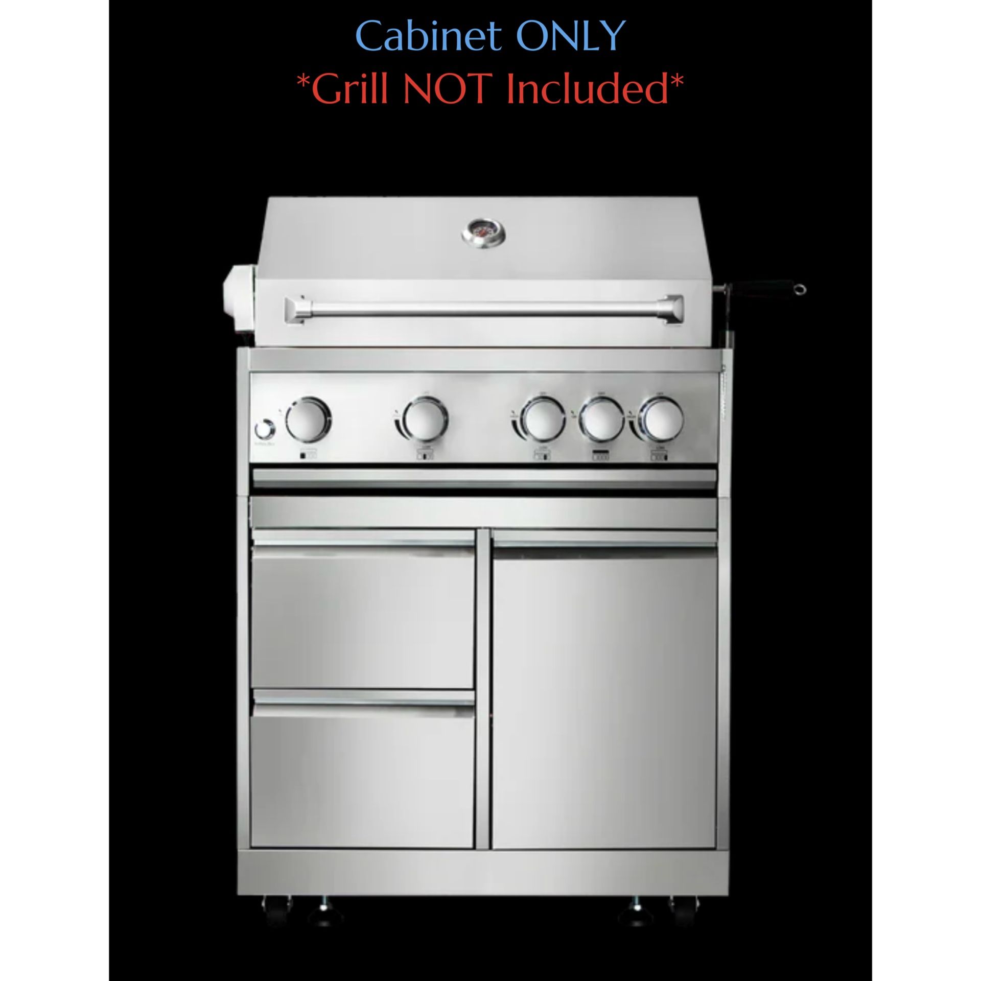 Thor Kitchen Outdoor Kitchen BBQ Grill Cabinet in 304 Stainless Steel